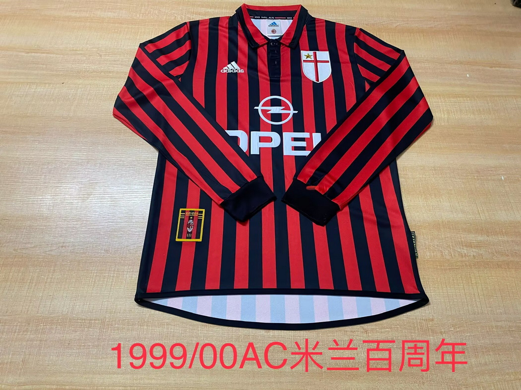 1999/00 AC Milan Home Long Sleeves