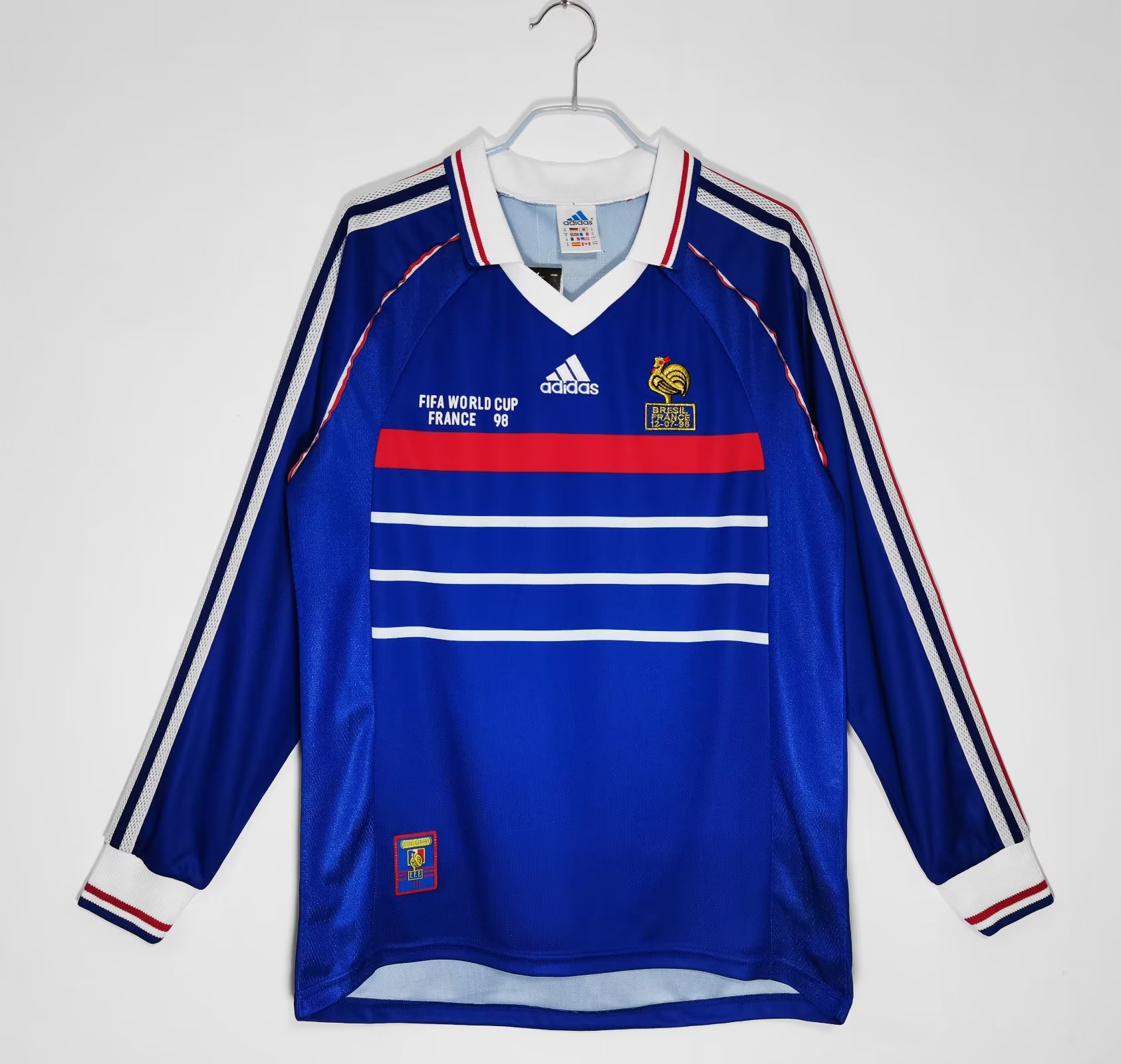 Long sleeves: 1998 France home retro, final edition