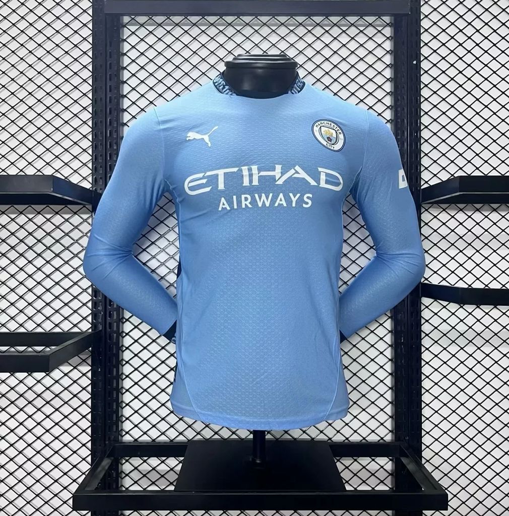 Manchester City 2024/25 Home Long Sleeves Jersey – Player