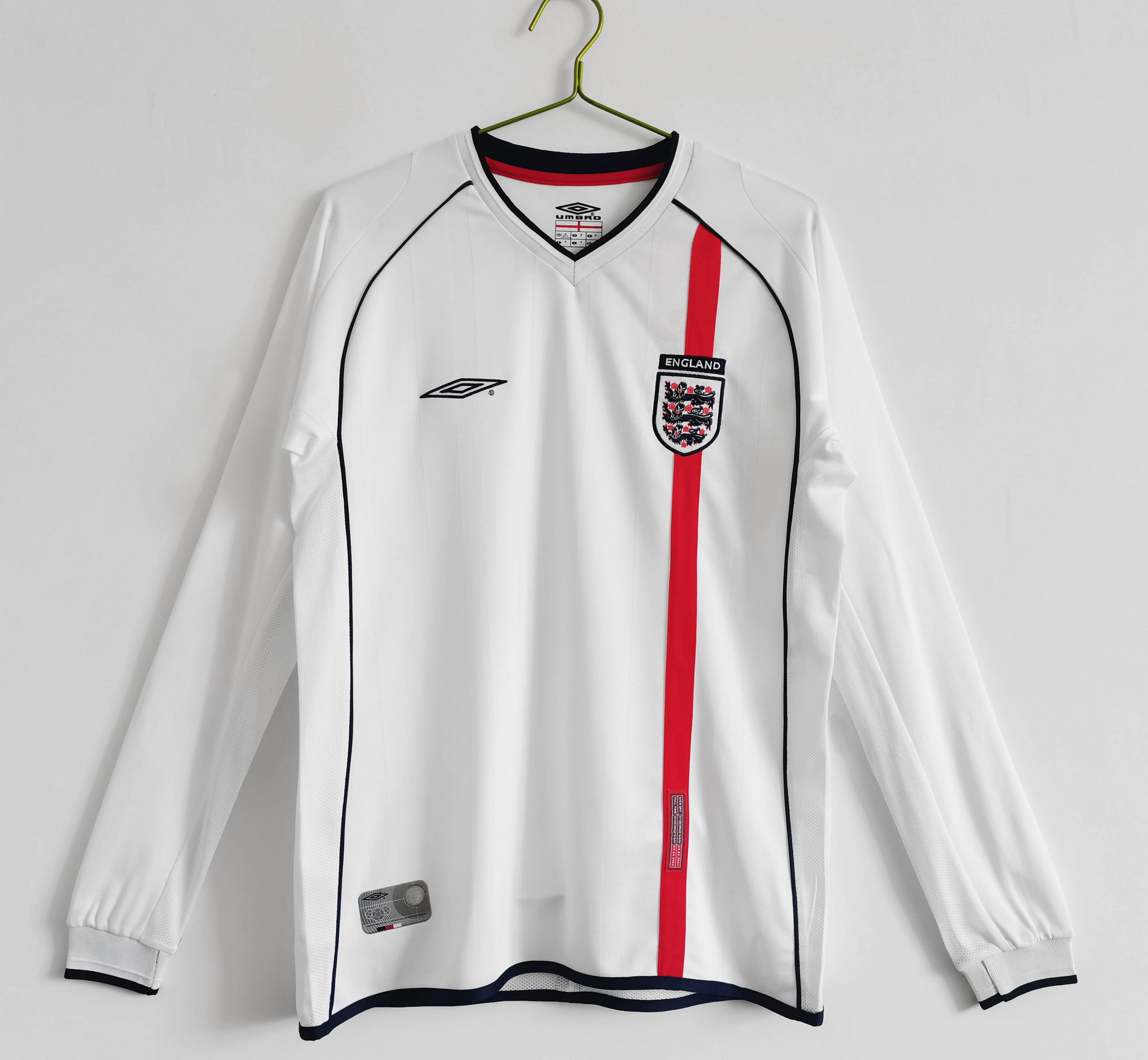 Long sleeves: 2002 England home retro