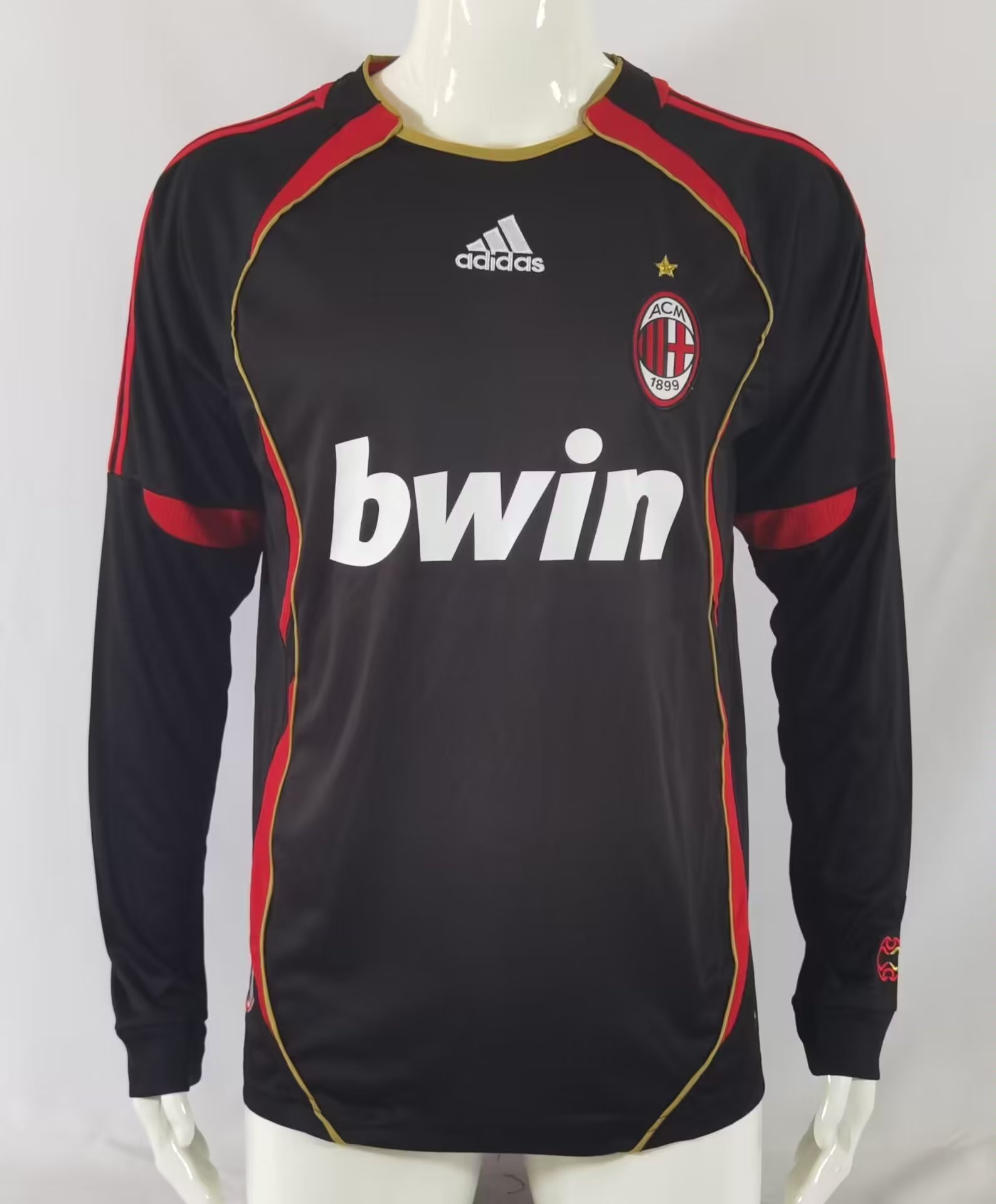 Long sleeves: 06 AC Milan 2 away black