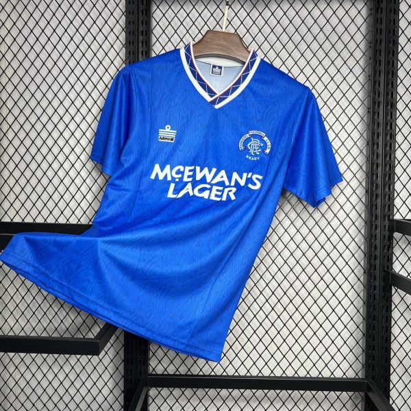 Rangers 1990/92 Home Retro Jersey - 图片 3