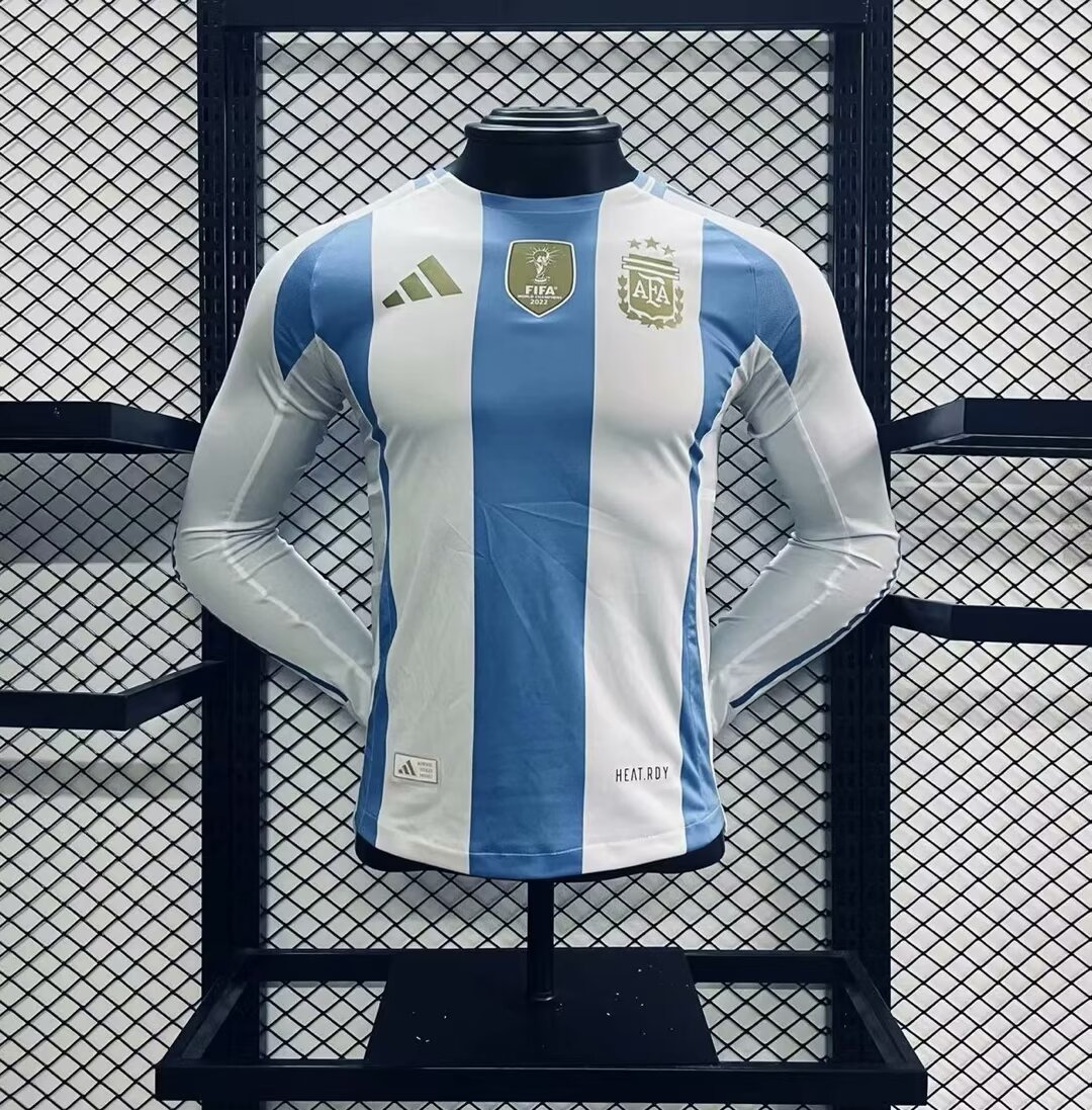 Argentina 2024/25 Home Long Sleeves Jersey – Player