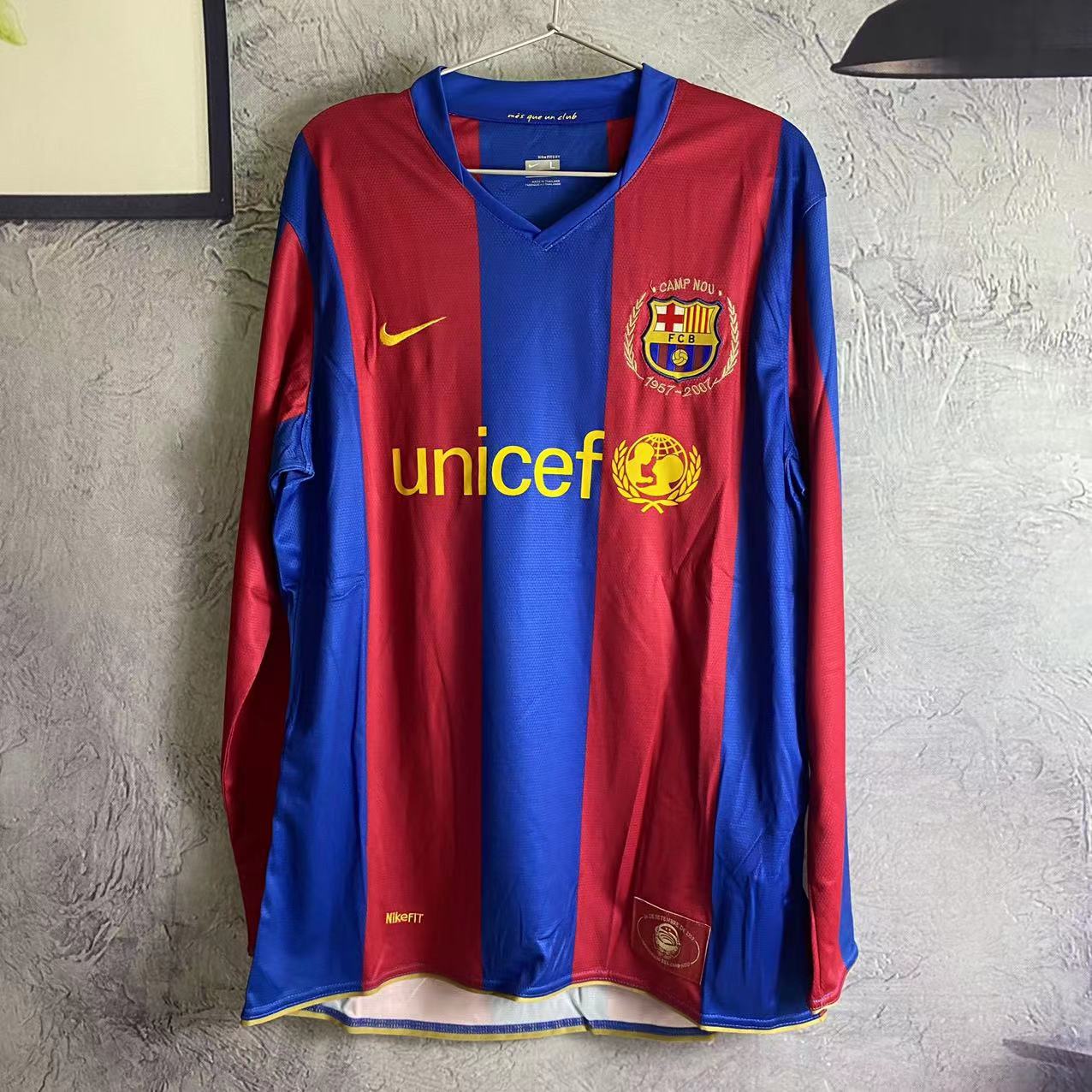 07/08 Barcelona home long sleeves