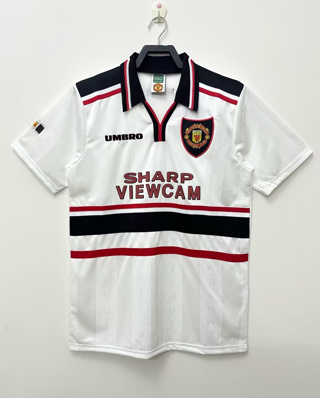 98 Manchester United away jacquard fabric