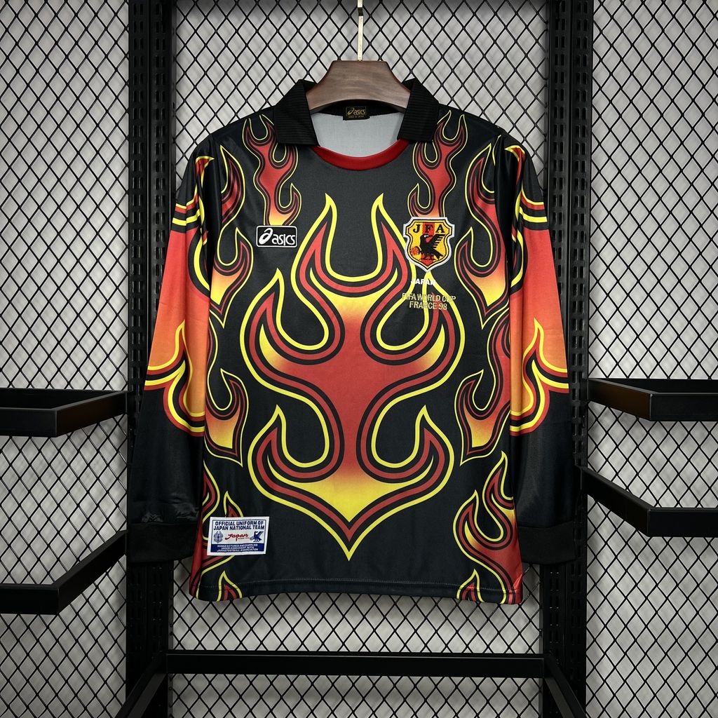 Japan 1998 Goalkeeper Red Flame Retro Jersey