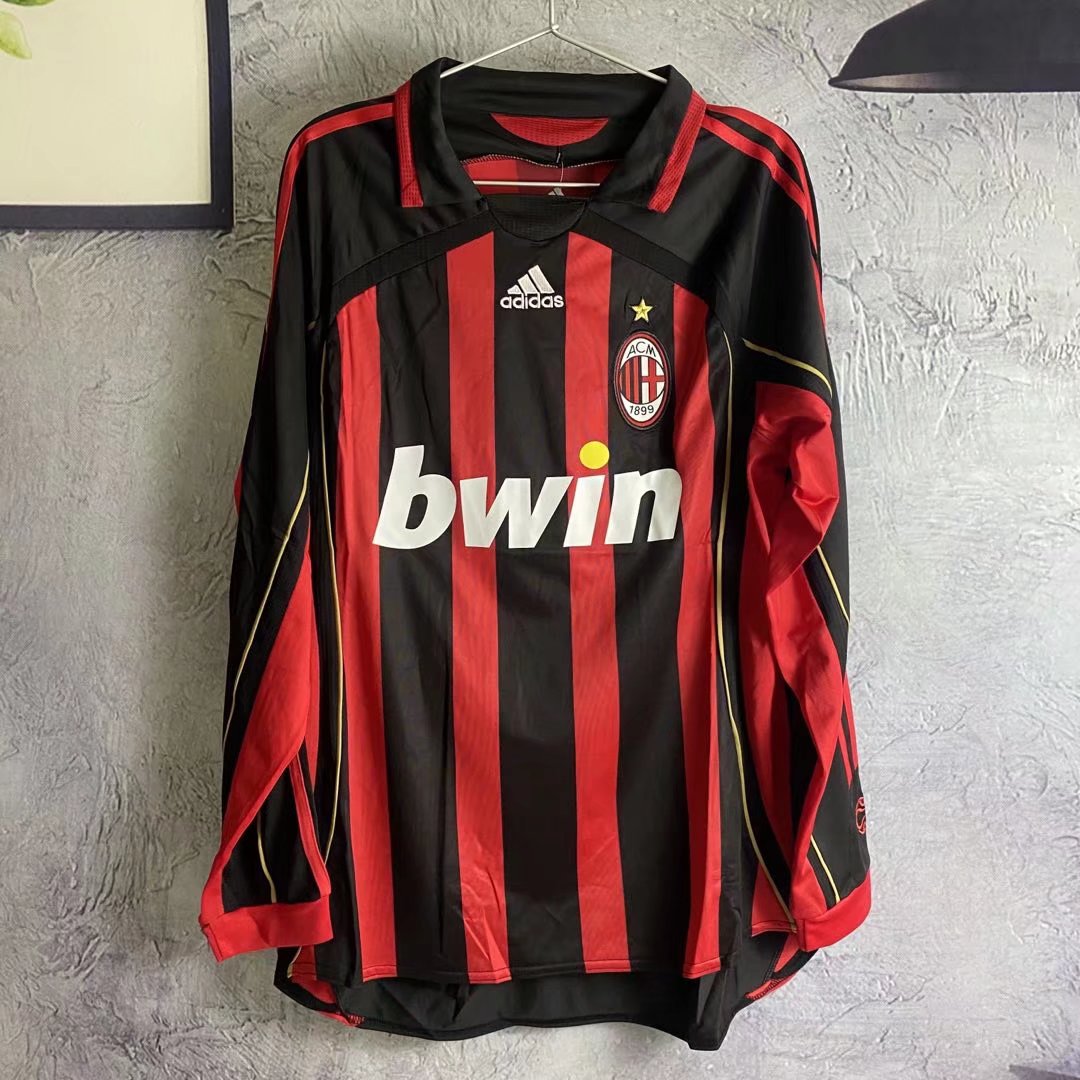 06/07AC Milan home long sleeve