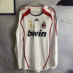 06/07AC Milan away long sleeves-white