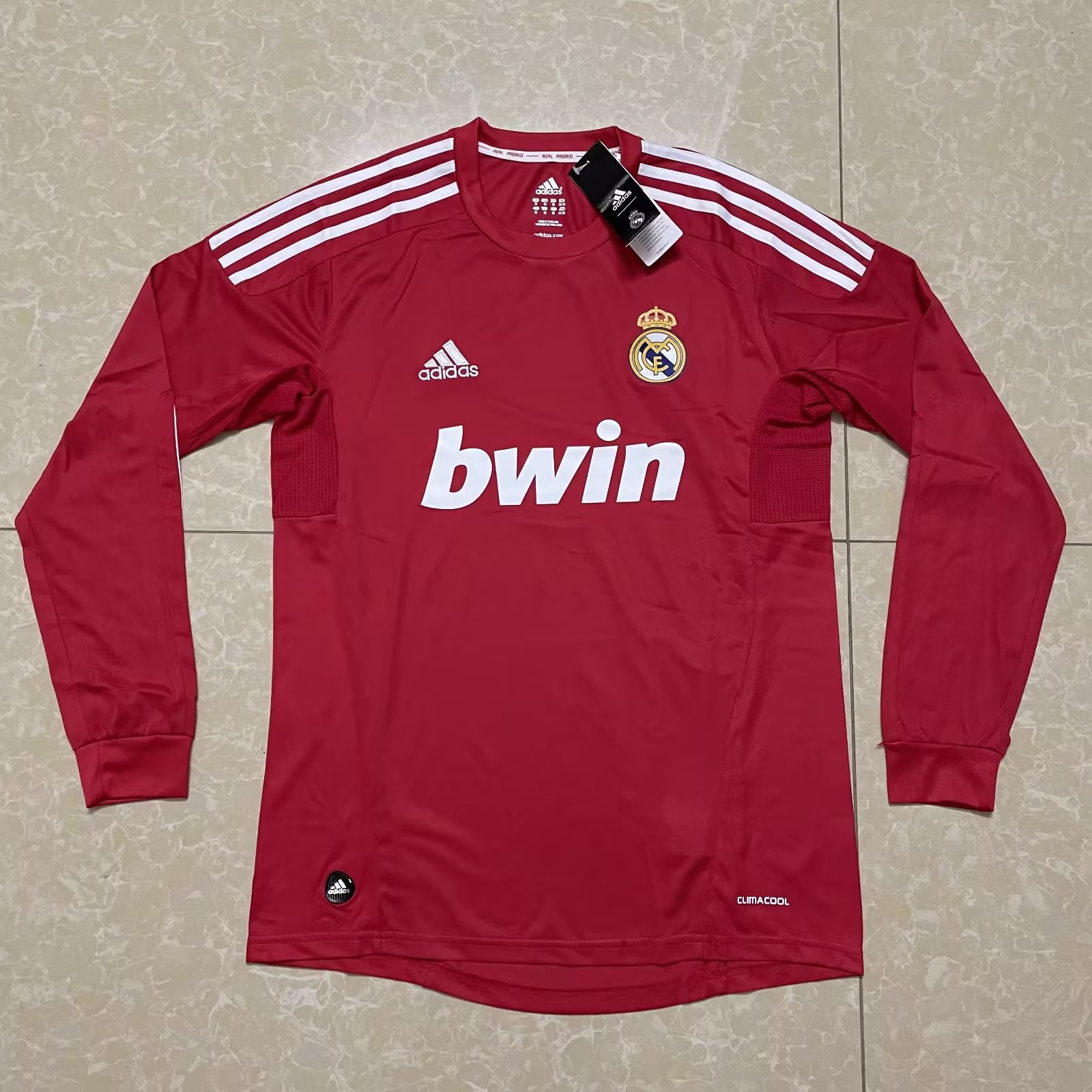 11//12 Real Madrid 2 Away Long Sleeves-Red