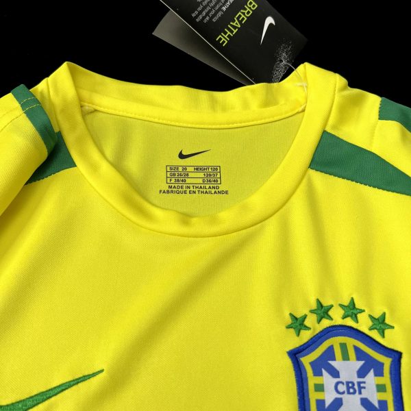 Retro 2002 Brazil home kids - 图片 8