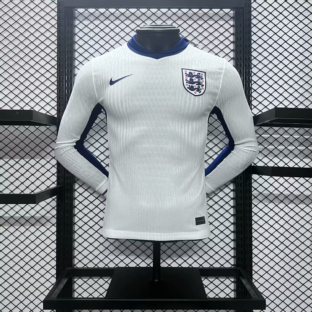England 2024/25 Euro Home Long Sleeves Jersey – Player Version