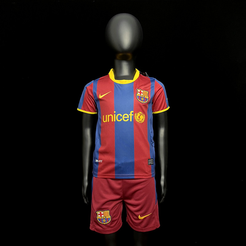 Retro Barcelona 10-11 home kids