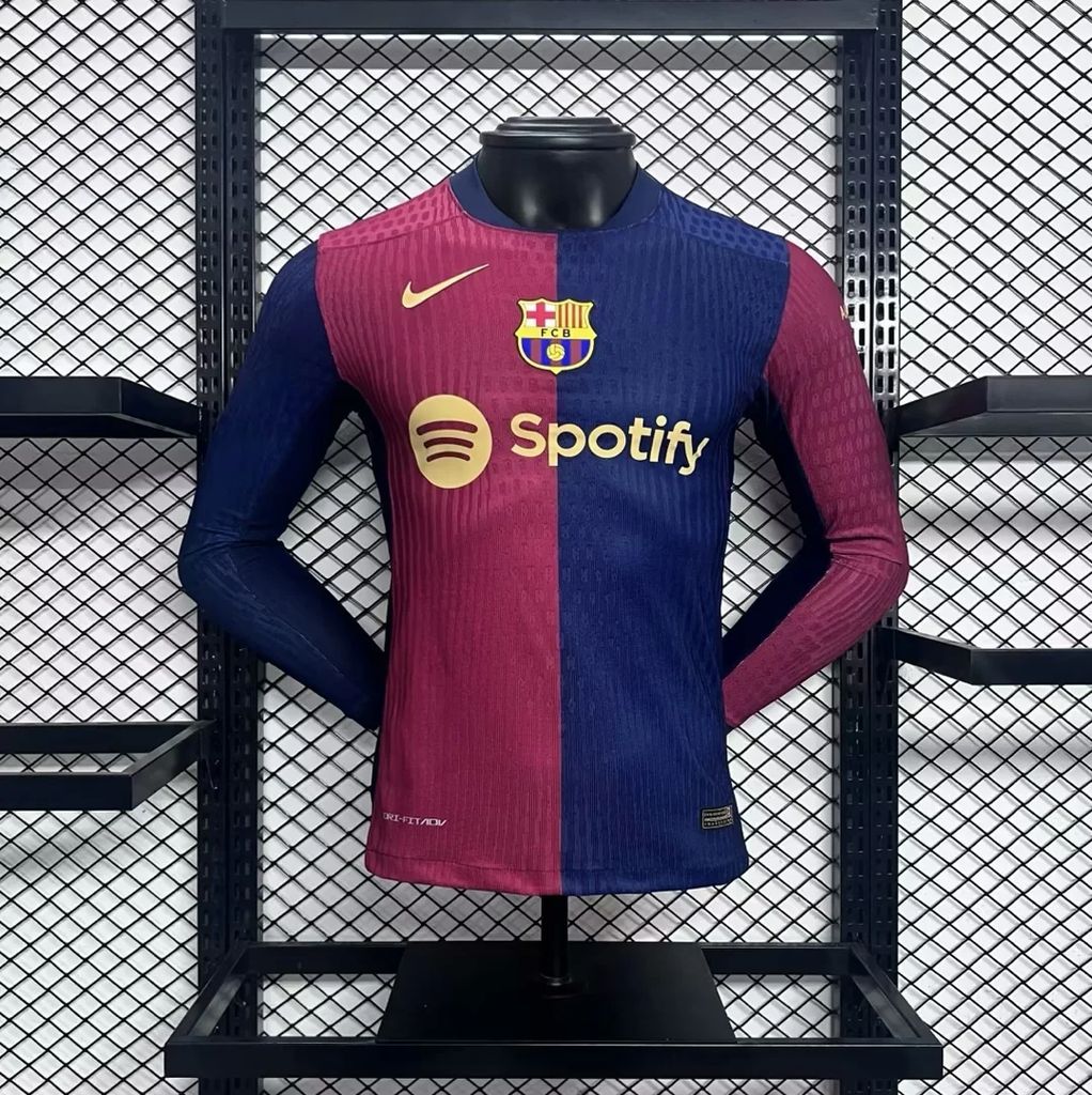 Barcelona 2024/25 Home Long Sleeves Jersey – Player