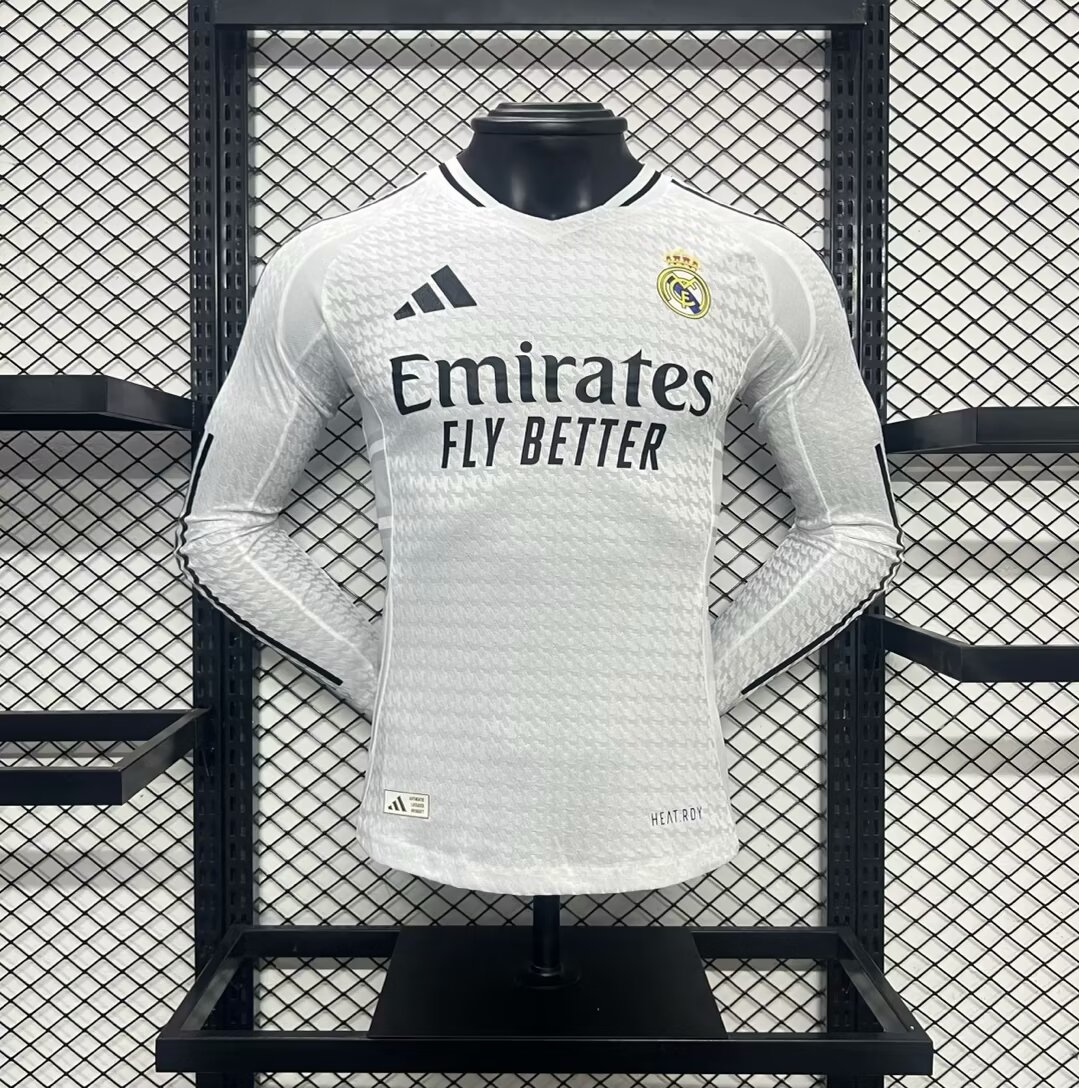 Real Madrid 2024/25 Home Long Sleeves Jersey – Player